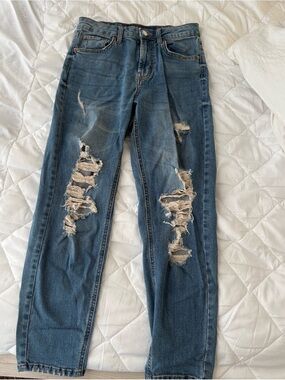 wild fable blue denim jeans with contrast stitching